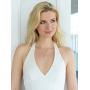Mariell Freshwater Pearl and CZ Tulip Dangle Wedding Necklace - Silver Platinum Plated Jewelry for Brides
