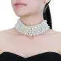 Fashion Jewelry Multi Strand Simulated Pearl Resin Chain Collar Choker Statement Necklace Costume Jewelry Necklaces for Women&Girls