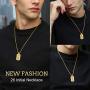 ETEVON Initial Necklace for Men Capital Letter Pendant Gold Plated Golden Chain A-Z Personalized Hip Pop Anniversary Valentines Day Birthday Jewelry Gift for Men Him Husband Boyfriend Father Boys