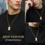 ETEVON Initial Necklace for Men Capital Letter Pendant Gold Plated Golden Chain A-Z Personalized Hip Pop Anniversary Valentines Day Birthday Jewelry Gift for Men Him Husband Boyfriend Father Boys