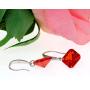 Uloveido Platinum Plated Cushion Cut Square Cubic Zirconia Dangle Drop Earrings Party Jewelry for Women WE030