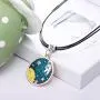 Winssi Cartoon Planet Necklace Astronomy Jewelry Outer Space Jewelry for Teen Girls and Boys