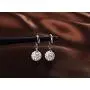 Mandio 925 Sterling Silver Crystal 10/12mm Disco Ball Earrings, Dangle Drop Earrings for Women/Girls