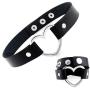 Vintage Gothic Collar Punk Goth Emo Heart Leather Choker Necklace for Girls Women