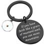 FAADBUK Christian Gift Mustard Seed Keychain If You Have Faith Like A Grain of Mustard Seed You Can Move Mountains Jewelry Religious Inspirational Jewelry for Friend Family