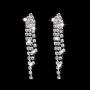 Barode Bridal Wedding Necklace Earrings Set Sparkly Rhinestones Y-Shape Tassel Pendants Brade Crystal Necklace Jewelry for Women and Girls
