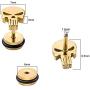 YC_jewelry Stainless Steel Punisher Skull Screw Earrings Studs Back Hip-Hop Stud Earring for Men Women.