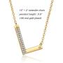 SHERLOVE Gold Initial Necklaces for Women,18k Real Gold Plated Sideways Initial Necklace Diamond Letter Pendant Necklace for Women Girls Personalized Name Necklace Trendy Jewelry