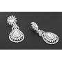 Aheli Classy Silver Tone Bollywood Wedding Party Wear Drop Dangle Earrings for Women Ethnic Indian Fashion Jewelry