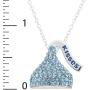 Hersheys Kisses Birthstone Sterling Silver Swarovski Crystal Pendant Necklace, 18''