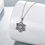 YAFEINI Buddha Lotus Necklace Sterling Silver Lotus Flower Pendant Necklace Cross Yoga Spiritual Jewelry Gifts for Women