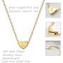 Glimmerst Heart Initial Necklace, 18K Gold Plated Stainless Steel Tiny Heart Letter Necklace Dainty Small Lovely Heart Pendant Personalized Name Necklace for Women Girls