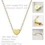 Glimmerst Heart Initial Necklace, 18K Gold Plated Stainless Steel Tiny Heart Letter Necklace Dainty Small Lovely Heart Pendant Personalized Name Necklace for Women Girls