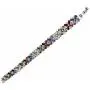 Fashion Tennis Bracelet Inlaid Garnet Emerald Amethyst Morganite Peridot Topaz Silver Bracelets 7 inch