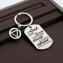 CENWA AA Recovery God Grant Me The Serenity Christian Prayer Dog Tag Keychain Sobriety Gift AA Symbol Keychain