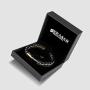 SERASAR | Premium Genuine Leather Bracelet for Men in Black | Magnetic Stainless Steel Clasp in Black, Silver and Gold | Exclusive Jewellery Box | Great Gift Idea