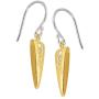 Silpada on Point Triangular Drop Earrings with 5/8 ct Cubic Zirconia in Sterling Silver & Brass