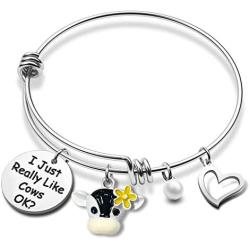 Cow Bracelet Cow Jewerly I Just Really Like Cows Bracelet Cow Lover Gifts for Women