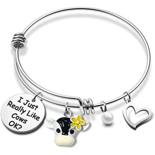 Cow Bracelet Cow Jewerly I Just Really Like Cows Bracelet Cow Lover Gifts for Women