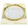 Jewelry Nexus St. Francis Prayer Engraved Twist Bangle Inspirational Bracelet with Prayer Card