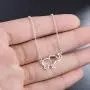 YANCHUN 2 Pieces Lucky Elephant Necklace Dainty Elephant Bracelet for Women Charm Elephant Pendant Necklace Jewelry Set BFF Gift for Girls