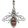 HolidayGiftShops Sterling Silver and Baltic Amber Bumblebee Pendant HolidayGiftShops Sterling Silver and Baltic Amber Bumblebee Pendant