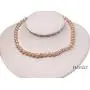 JYX 7-8mm Oval Natural White/Pink Freshwater Cultured Pearl Necklace 17'' JYX 7-8mm Oval Natural White/Pink Freshwater Cultured Pearl Necklace 17''