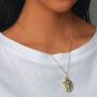 Avanlin Vintage Virgin Mary Necklace Gold Cross Pendant Necklaces Chain Charm Jewelry for Women and Girls