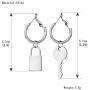 Asymmetric Key Lock Hoop Dangle Earrings Minimalist Geometric Big Circle Round Hook Drop Earring Women Fashion Ear Jewelry