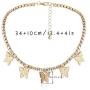 Easedaily Boho Necklaces Gold Butterfly Choker Rhinestone Pendant Short Necklace Chain for Women and Girls