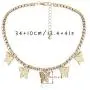 Easedaily Boho Necklaces Gold Butterfly Choker Rhinestone Pendant Short Necklace Chain for Women and Girls