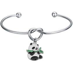 AKTAP Panda Necklace Panda Lover Gifts Infinity Y Necklace Cute Animal Panda Bear Jewelry for Mothers Day Birthday Gift BFF Jewelry