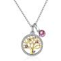 Palala 925 Sterling Silver Pendant, Tree of Life Necklace for Women Girls,Cubic Zirconia Necklace Fine Jewelry Gifts for Wife, Mum and Girlfriend