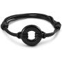 JOVIVI Custom Text Circle of Life Eternity Urn Bracelet for Ashes Cremation Jewelry Stainless Steel Tube Bar Bracelets Adjustable Cord - Free Engraving