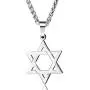 Udalyn Star of David Pendant Necklace Stainless Steel Jewish Jewelry for Men Women Religious 20''