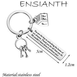 ENSIANTH Realtor Keychain Thank You Realtor Keychain Real Estate Agent Gift Buying and Selling Keychain