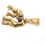 HIJONES Unisex Stainless Steel Wrestling Match Pendant Sport Necklace Gold/Silver