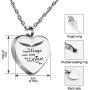 Dletay Heart Urn Necklace for Ashes with 12 Birthstones Cremation Jewelry for Ashes -Your Wings were Ready My Heart was Not