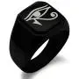TIONEER Stainless Steel Signet Biker Rings for Men, Egyptian Symbol Square Flat Top (Black, Gold, Silver), Size 7-16 TIONEER Stainless Steel Signet Biker Rings for Men, Egyptian Symbol Square Flat Top (Black, Gold, Silver), Size 7-16