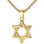 LineAve Stainless Steel Jewish Star of David Pendant Necklace, Unisex, 8h0047