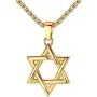 LineAve Stainless Steel Jewish Star of David Pendant Necklace, Unisex, 8h0047