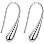 BOHG Jewelry Womens 925 Sterling Silver Plated Teardrop Bracelet Ring Earrings Pendant Necklace 4pcs Set
