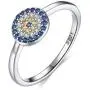 TONGZHE Dia.8mm Round Blue Evil Eye Band Ring in Sterling Silver 925 with Cubic Zirconia Size 6-8 TONGZHE Dia.8mm Round Blue Evil Eye Band Ring in Sterling Silver 925 with Cubic Zirconia Size 6-8
