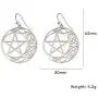 cooltime Stainless Steel Pentacle Dangle Drop Earrings Pentagram Celtic Knot Star Circle Crescent Charm Jewelry for Women