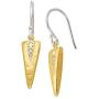 Silpada on Point Triangular Drop Earrings with 5/8 ct Cubic Zirconia in Sterling Silver & Brass