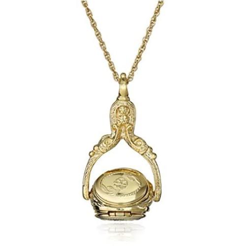 1928 Jewelry Rotating Trio Locket Necklace, 30''