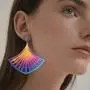 3 Paris Large Statement Lightweight Anodized Rainbow Filigree Drop Dangle Earrings for Women Summer Fashion 3 Paris Large Statement Lightweight Anodized Rainbow Filigree Drop Dangle Earrings for Women Summer Fashion