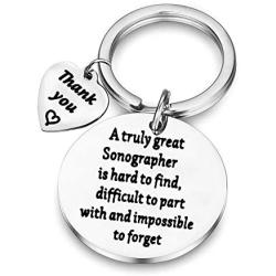 BAUNA Sonographer Gifts A Truly Great Sonographer is Hard to Find Sonographer Keychain Ultrasound Tech Gifts for Medical Sonographer Ultrasound Student