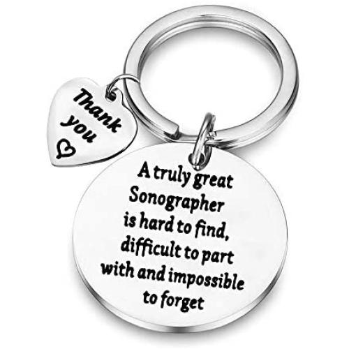 BAUNA Sonographer Gifts A Truly Great Sonographer is Hard to Find Sonographer Keychain Ultrasound Tech Gifts for Medical Sonographer Ultrasound Student
