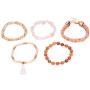CHOGLE Stackable Beaded Bracelets for Women - Boho Versatile Statement Bracelets - Multi-Layers Beads Strand Stretch Bracelet